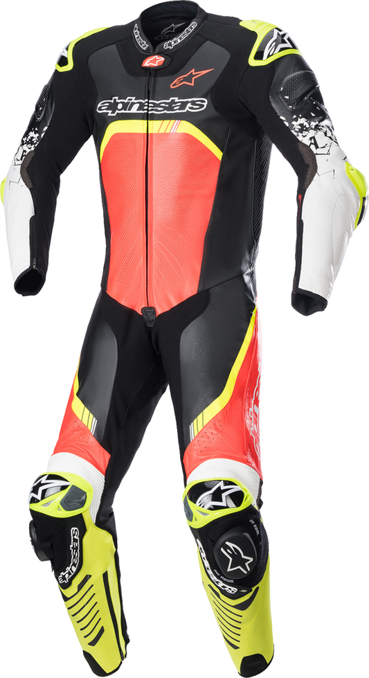 ALPINESTARS GP Tech Suit v4 - Black/Red Fluorescent/Yellow Fluorescent - US 40 / EU 50 3156822-1355-50