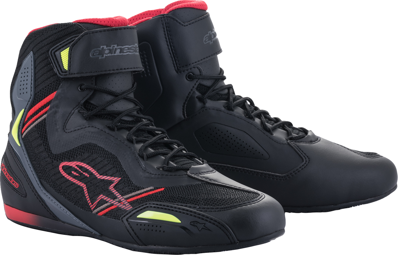 Zapatos ALPINESTARS Faster-3 Rideknit - Negro/Rojo/Amarillo - US 14 251031913614