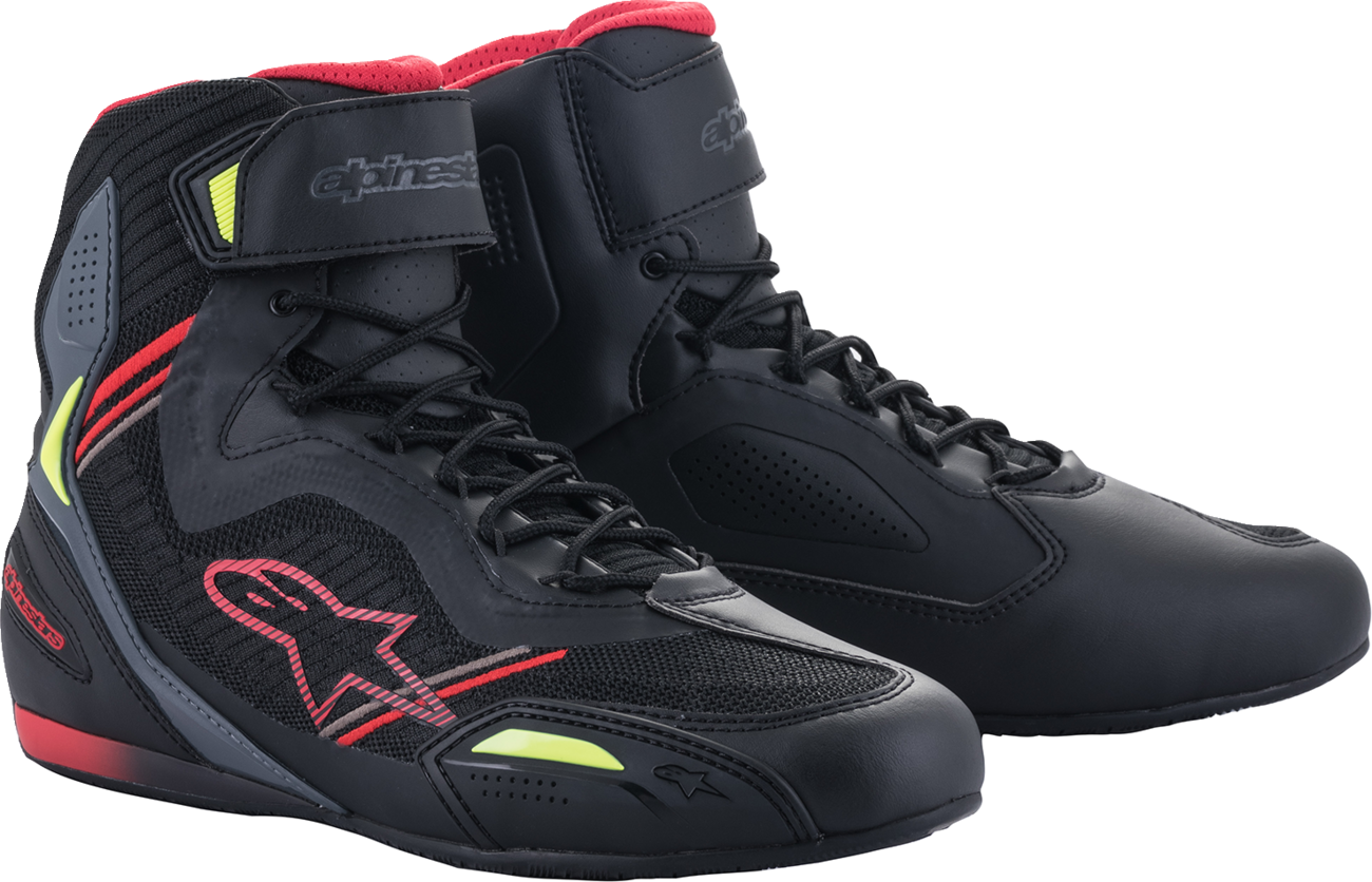 Zapatos ALPINESTARS Faster-3 Rideknit - Negro/Rojo/Amarillo - US 11 251031913611