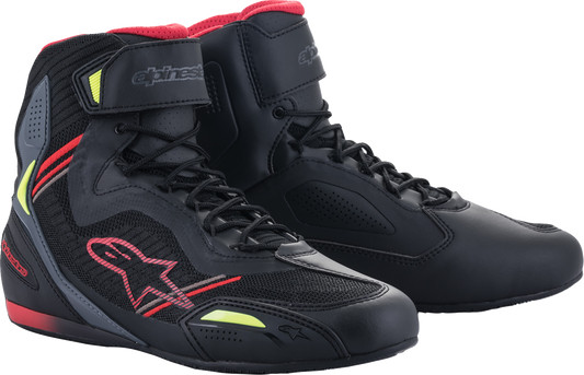 Zapatos ALPINESTARS Faster-3 Rideknit - Negro/Rojo/Amarillo - US 9.5 25103191370