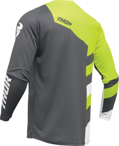 THOR Sector Checker Jersey - Gray/Acid - Large 2910-7596