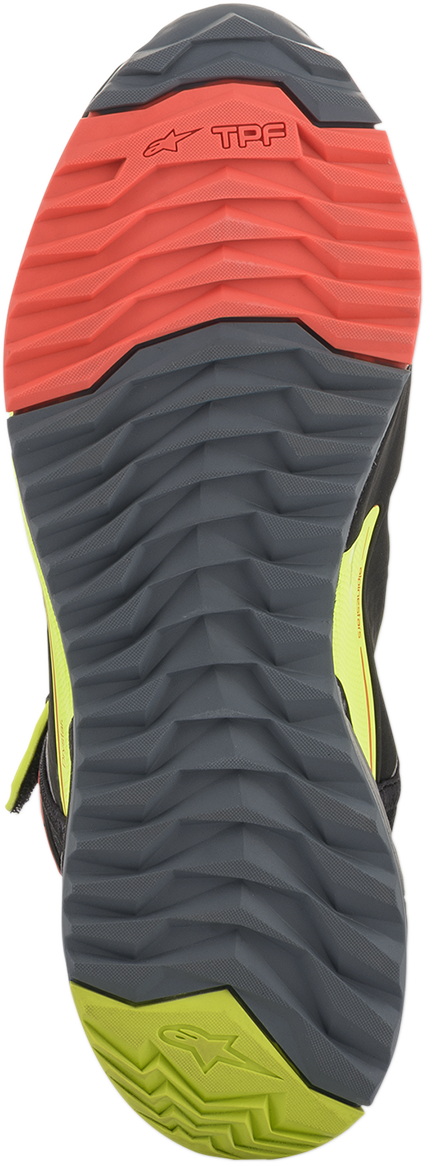 Zapatos ALPINESTARS CR-X Drystar - Negro/Rojo/Amarillo Fluorescente - EE. UU. 14 2611820153814 