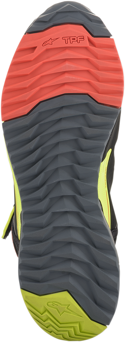 Zapatos ALPINESTARS CR-X Drystar - Negro/Rojo/Amarillo Fluorescente - US 13 2611820153813 