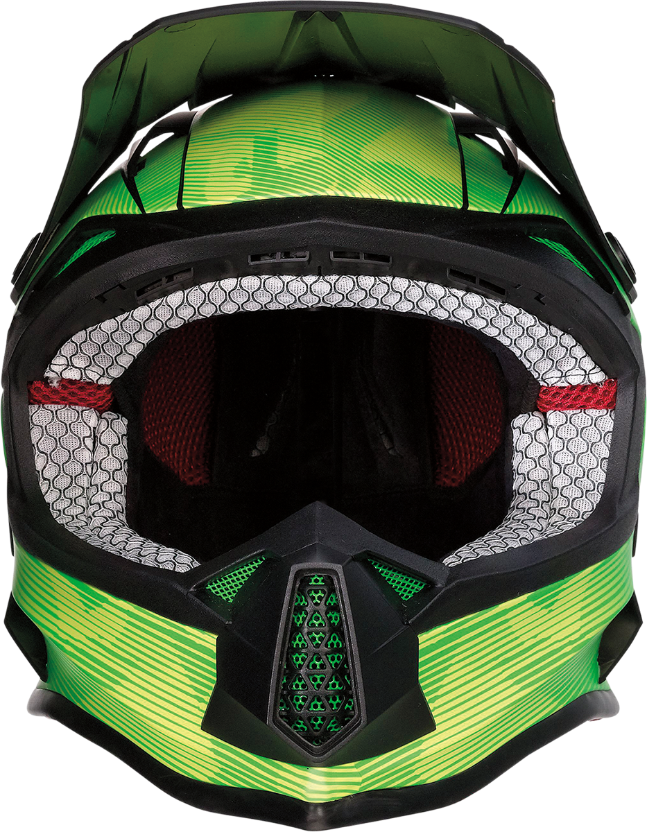 MOOSE RACING Youth F.I. Helmet - Agroid Camo - MIPS® - Yellow/Green - Small 0111-1523