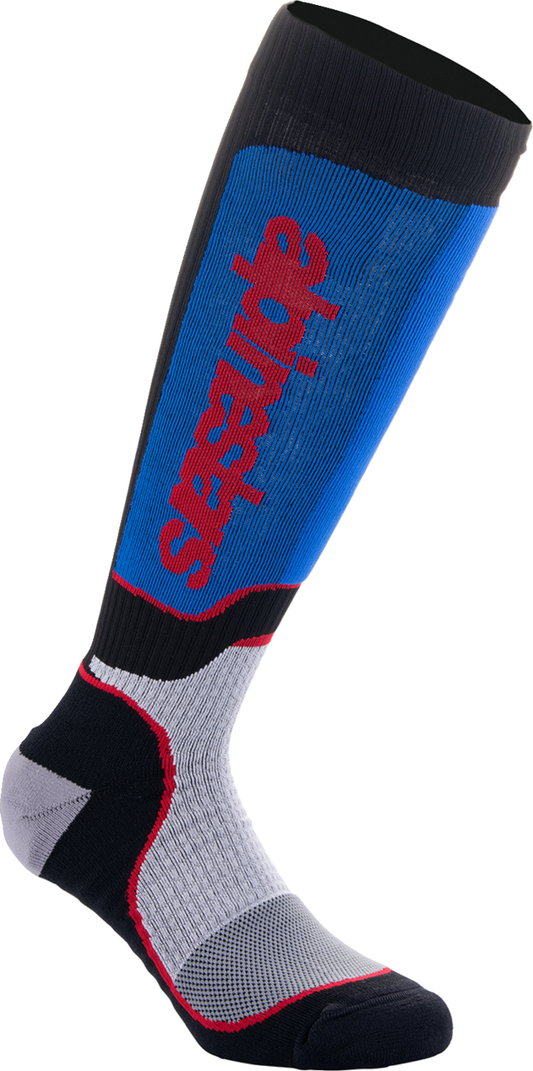 Calcetines ALPINESTARS MX Plus - Negro/Rojo/Blanco/Azul - Grande 4702324-1226-L 