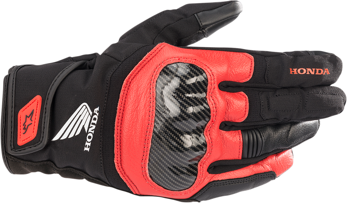 Guantes ALPINESTARS Honda SMX Z Drystar - Negro/Rojo brillante - Mediano 3527321-1303-M 