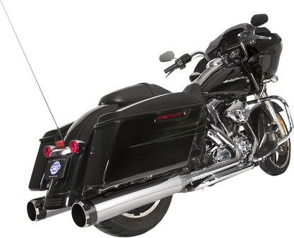S&S CYCLE El Dorado Dual Exhaust System - Chrome - Black Thruster 550-0677B