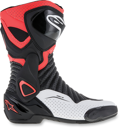 ALPINESTARS SMX-6 v2 Vented Boots - Black/White/Red Fluorescent - US 7.5 / EU 41 2223017-1320-41