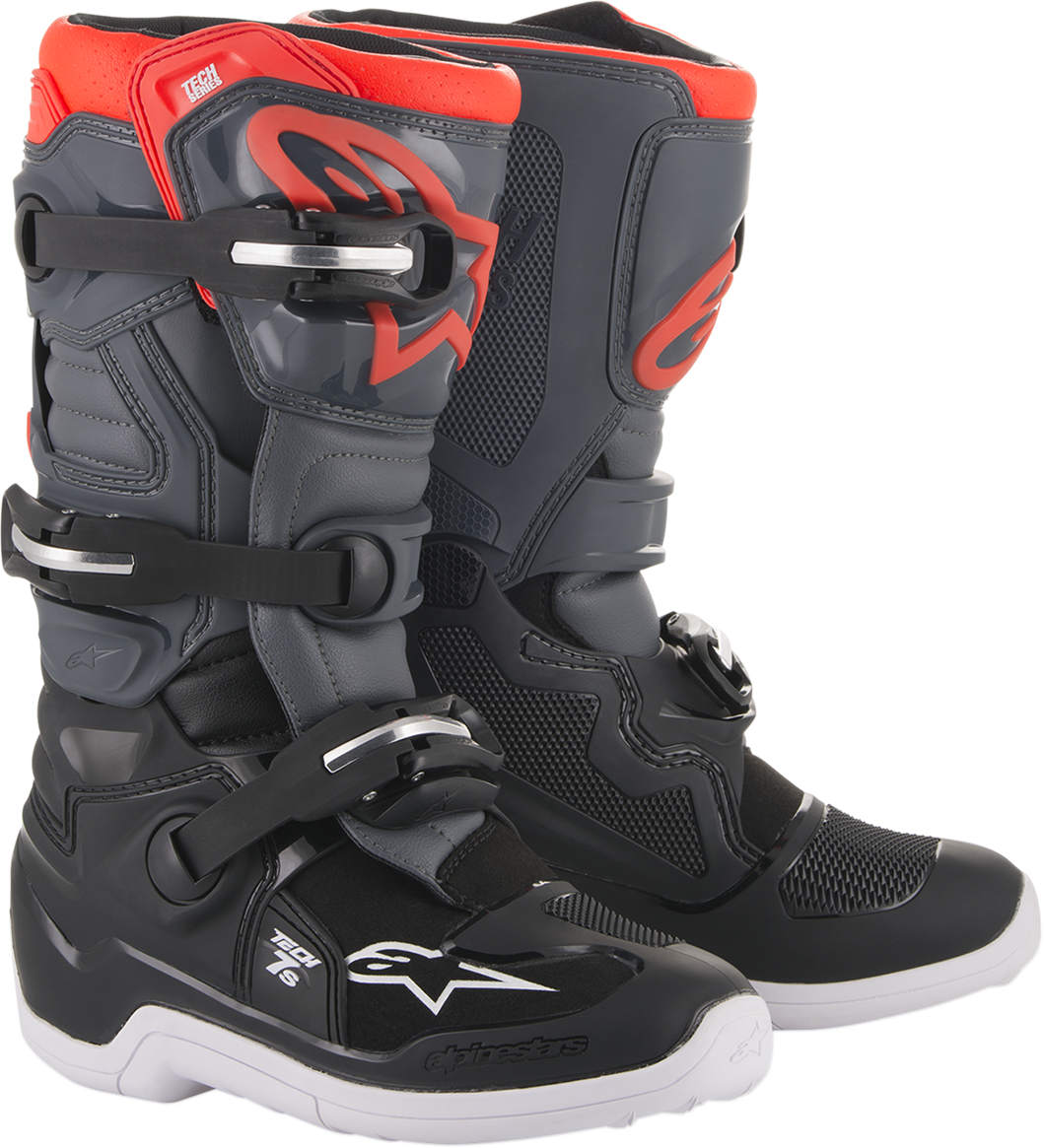 ALPINESTARS Youth Tech 7S Boots - Black/Gray - US 4 201501711334