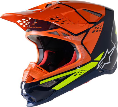 ALPINESTARS Supertech M8 Helmet - Factory - Blue/Orange/Yellow - Large 8302922-7445-LG