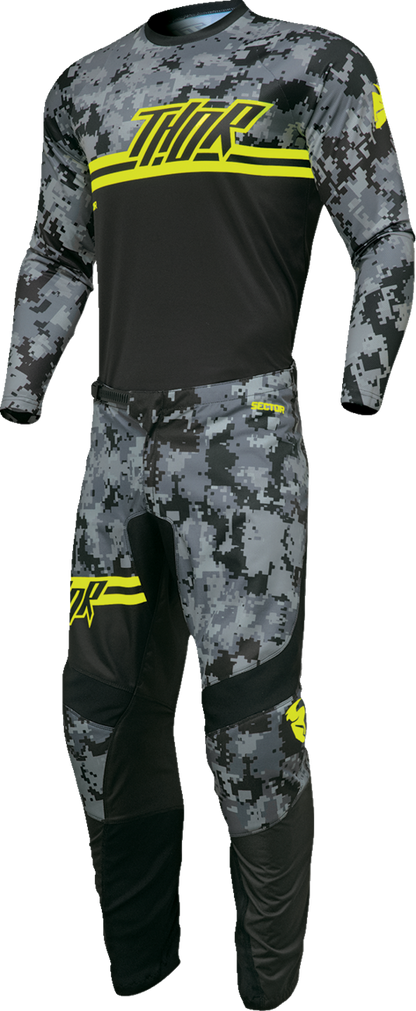 THOR Sector DIGI Jersey - Black/Camo - Large 2910-7568