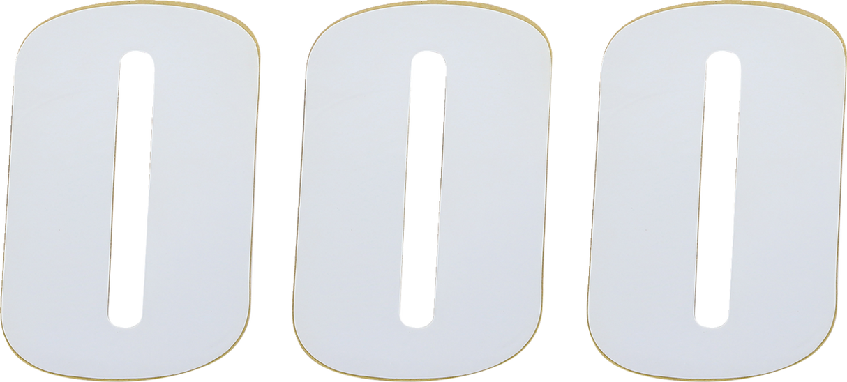 MOOSE RACING Número de carrera 0 - Blanco - 4.5" 80000