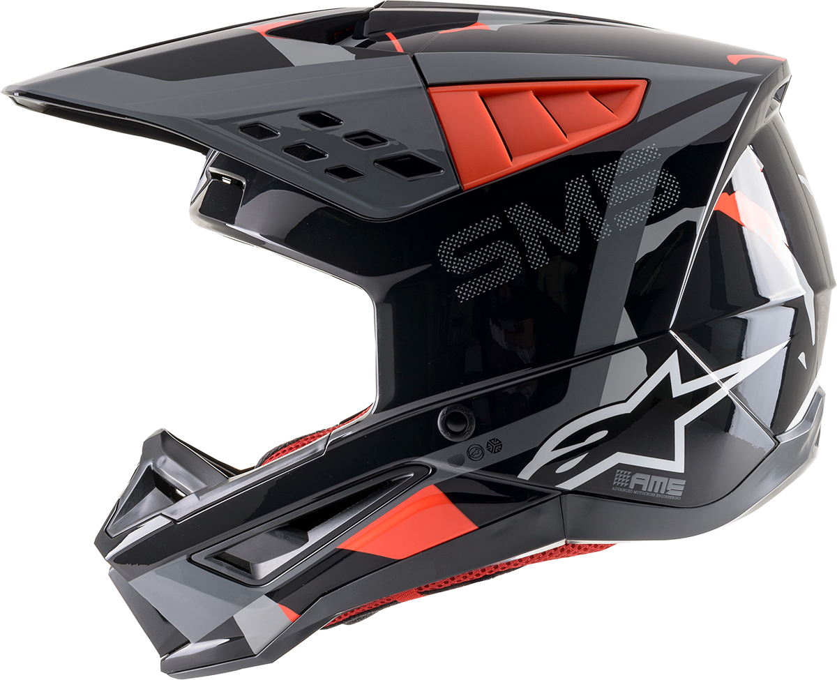 ALPINESTARS SM5 Helmet - Rover - Gray/Red - XS 8303921-1392-XS