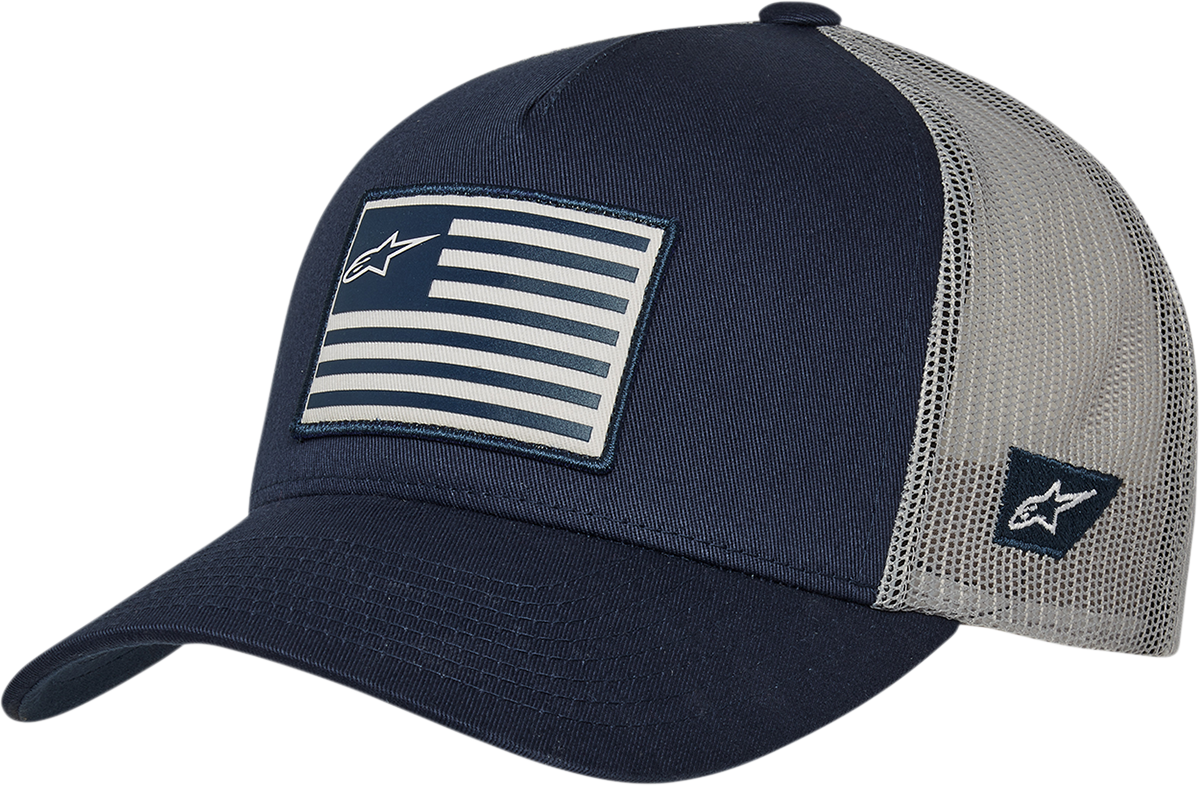 ALPINESTARS Flag Snapback Hat - Navy/Gray - One Size 1211810137011OS