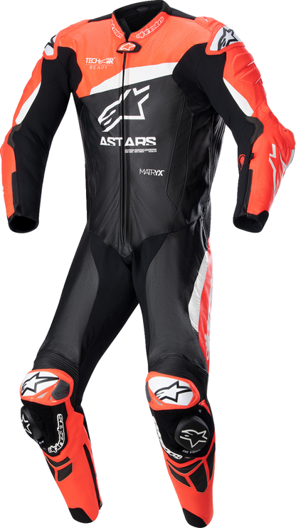 Traje de cuero ALPINESTARS GP Plus v4 - Negro/Rojo Fluo/Blanco - US 48 / EU 58 3150523132158