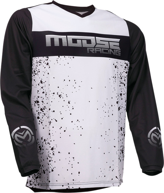 MOOSE RACING Qualifier Jersey - Black/White - 4XL 2910-6619