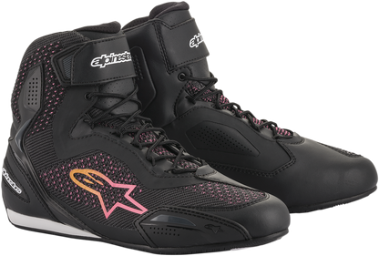 ALPINESTARS Stella Faster-3 Rideknit Shoes - Black/Yellow/Pink - US 8.5 251052014399