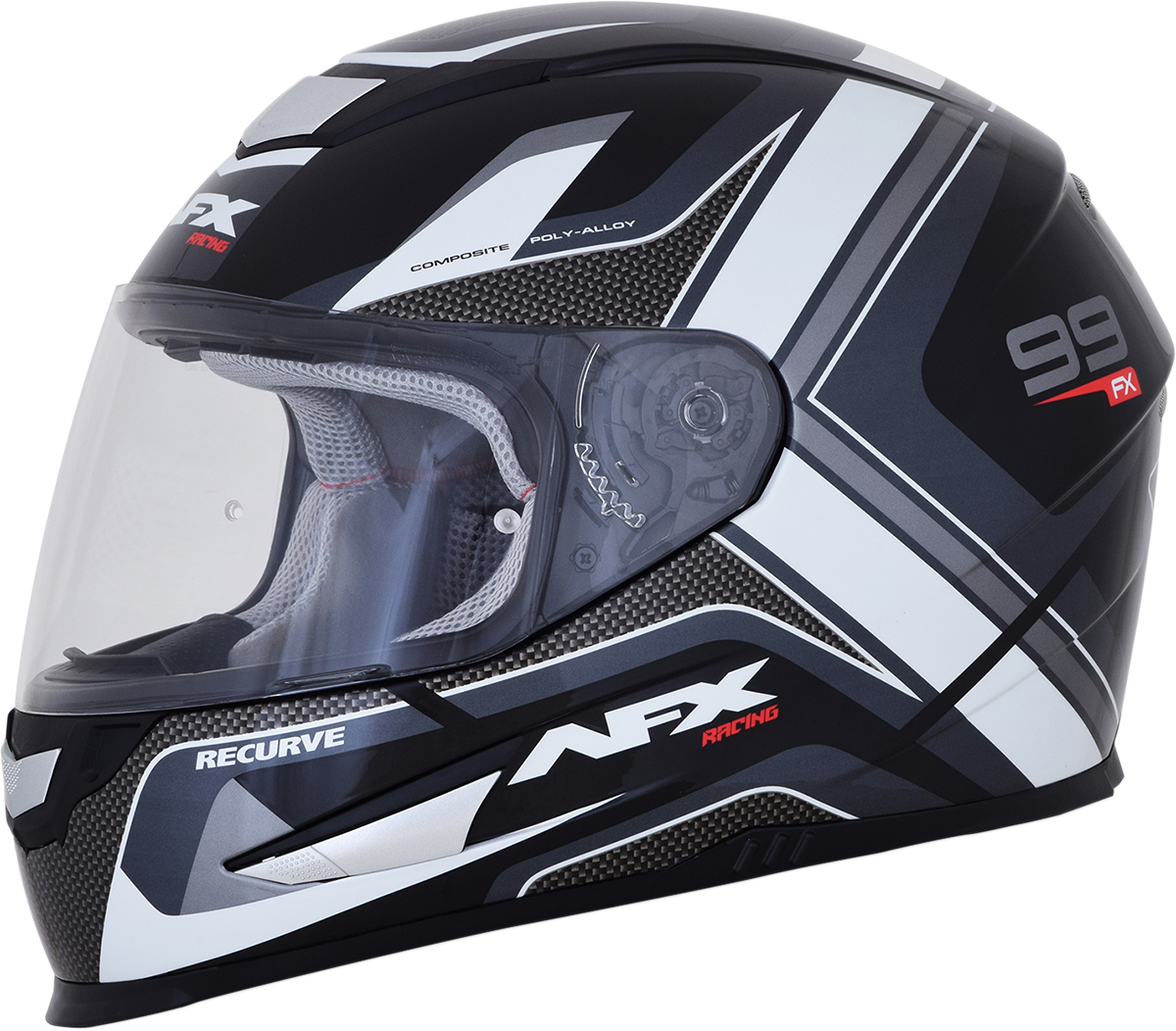 AFX FX-99 Helmet - Recurve - Black/White - Small 0101-11116