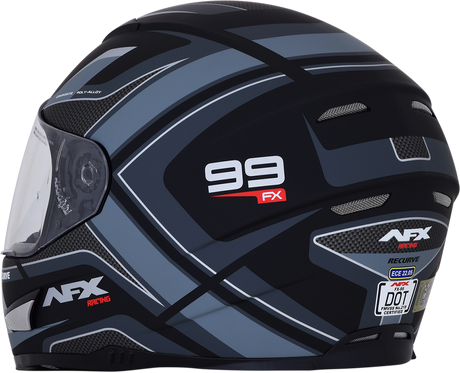 AFX FX-99 Helmet - Recurve - Matte Black/Gray - Medium 0101-11137