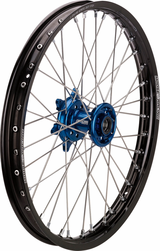 Conjunto de ruedas MOOSE RACING - SX-1 - Completo - Delantero - Rueda negra/Buje azul - 19x1.4 YF-14019-BKBU 