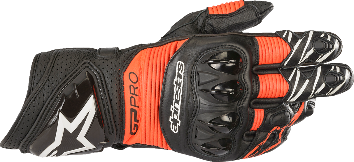 ALPINESTARS GP Pro RS3 Gloves - Black/Fluo Red - Small 3556922-1030-S