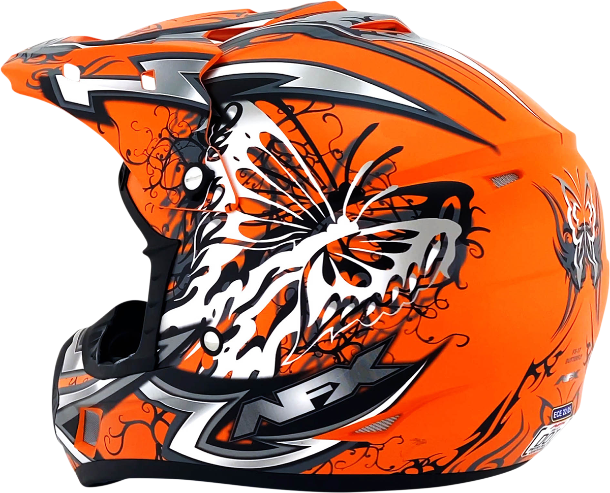 AFX FX-17 Helmet - Butterfly - Matte Orange - XL 0110-7115