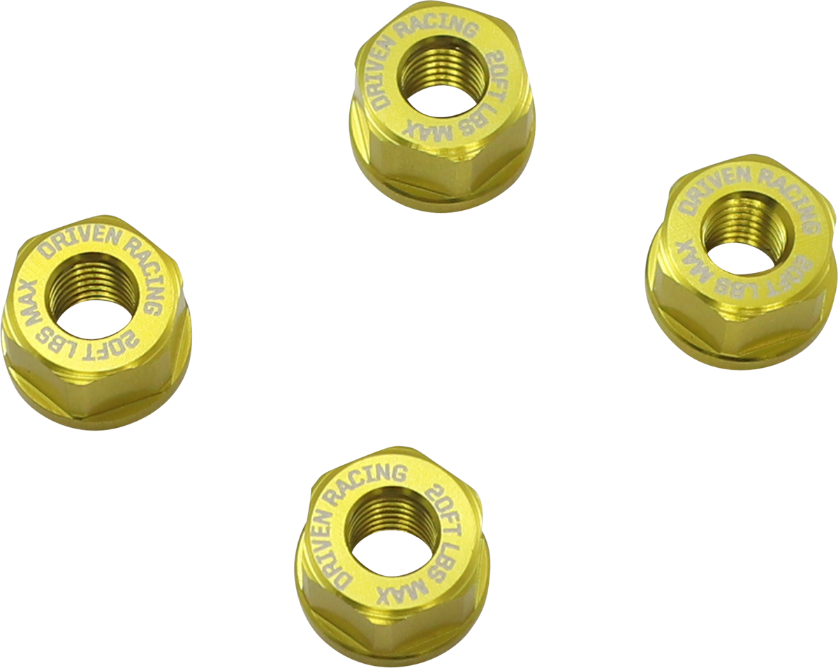 Tuercas de piñón de aluminio DRIVEN RACING - Oro - M8 x 1,25 DSN-02-GD 