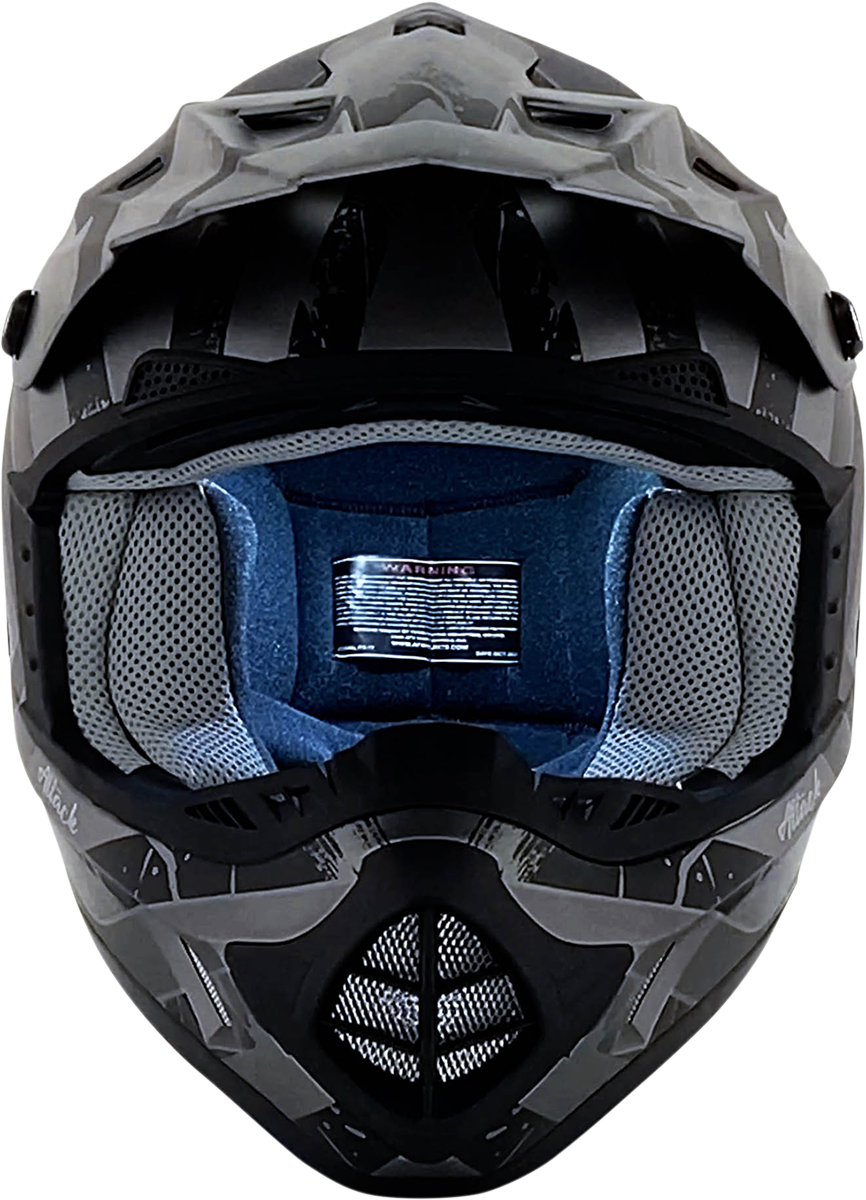 AFX FX-17Y Helmet - Attack - Frost Gray/Matte Black - Large 0111-1398