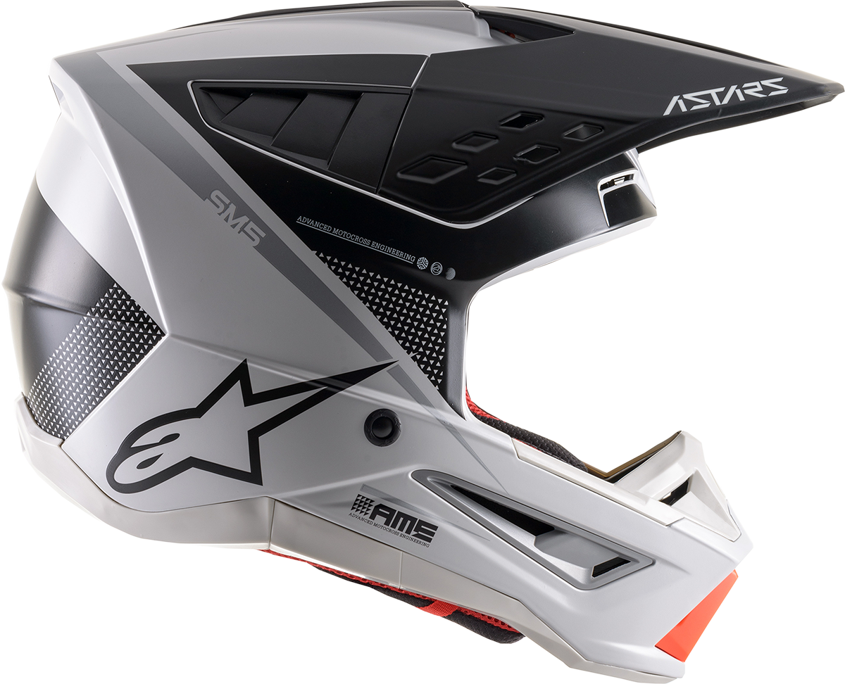 ALPINESTARS SM5 Helmet - Rayon - Gray/Black/Silver - Medium 8304121-928-MD