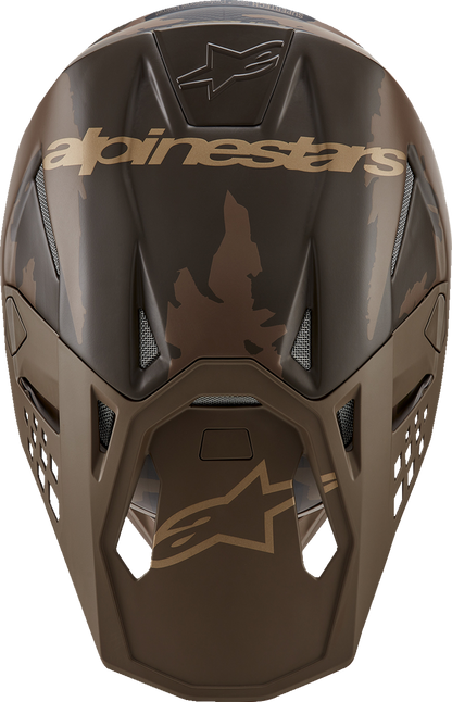 ALPINESTARS Supertech M10 Helmet - Squad - MIPS® - Dark Brown/Gold - Small 8302823-839-SM