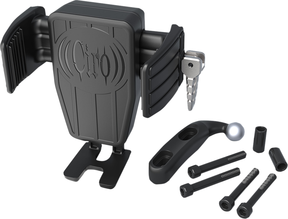 Soporte para teléfono con carga inalámbrica CIRO - Montaje en percha - Negro 52311 