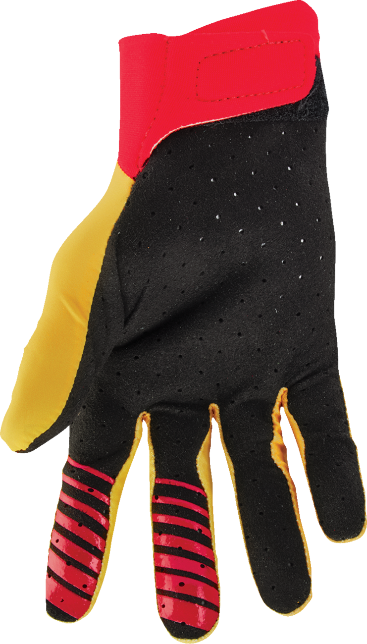 THOR Agile Gloves - Analog - Lemon/Red - Small 3330-7652