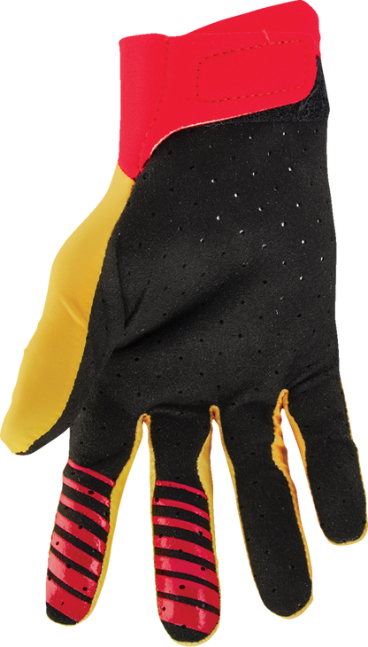 THOR Agile Gloves - Analog - Lemon/Red - Small 3330-7652