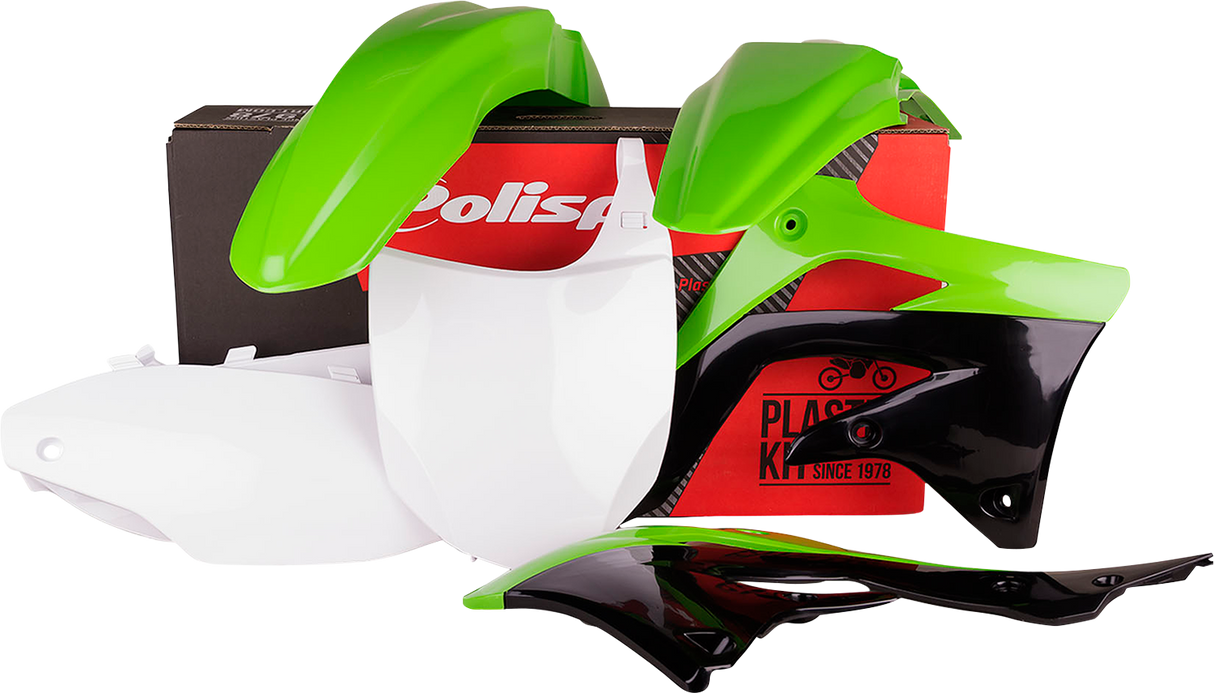 POLISPORT Body Kit - Complete - OEM Green/White/Black - KX 450F 90466