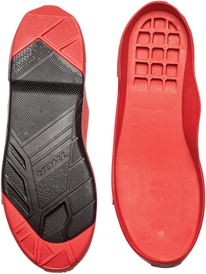 THOR Radial Boots Replacement Outsoles - Black/Red - Size 7-8 3430-0907