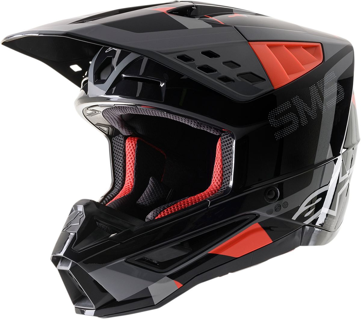 ALPINESTARS SM5 Helmet - Rover - Gray/Red - XS 8303921-1392-XS