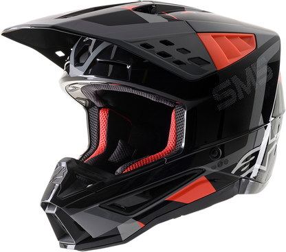 ALPINESTARS SM5 Helmet - Rover - Gray/Red - XS 8303921-1392-XS