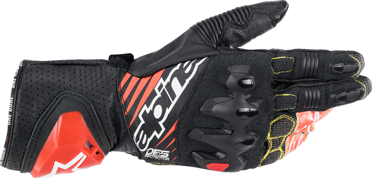 Guantes ALPINESTARS GP Tech V2 S - Negro/Rojo fluo brillante - Grande 3556422-1231-L