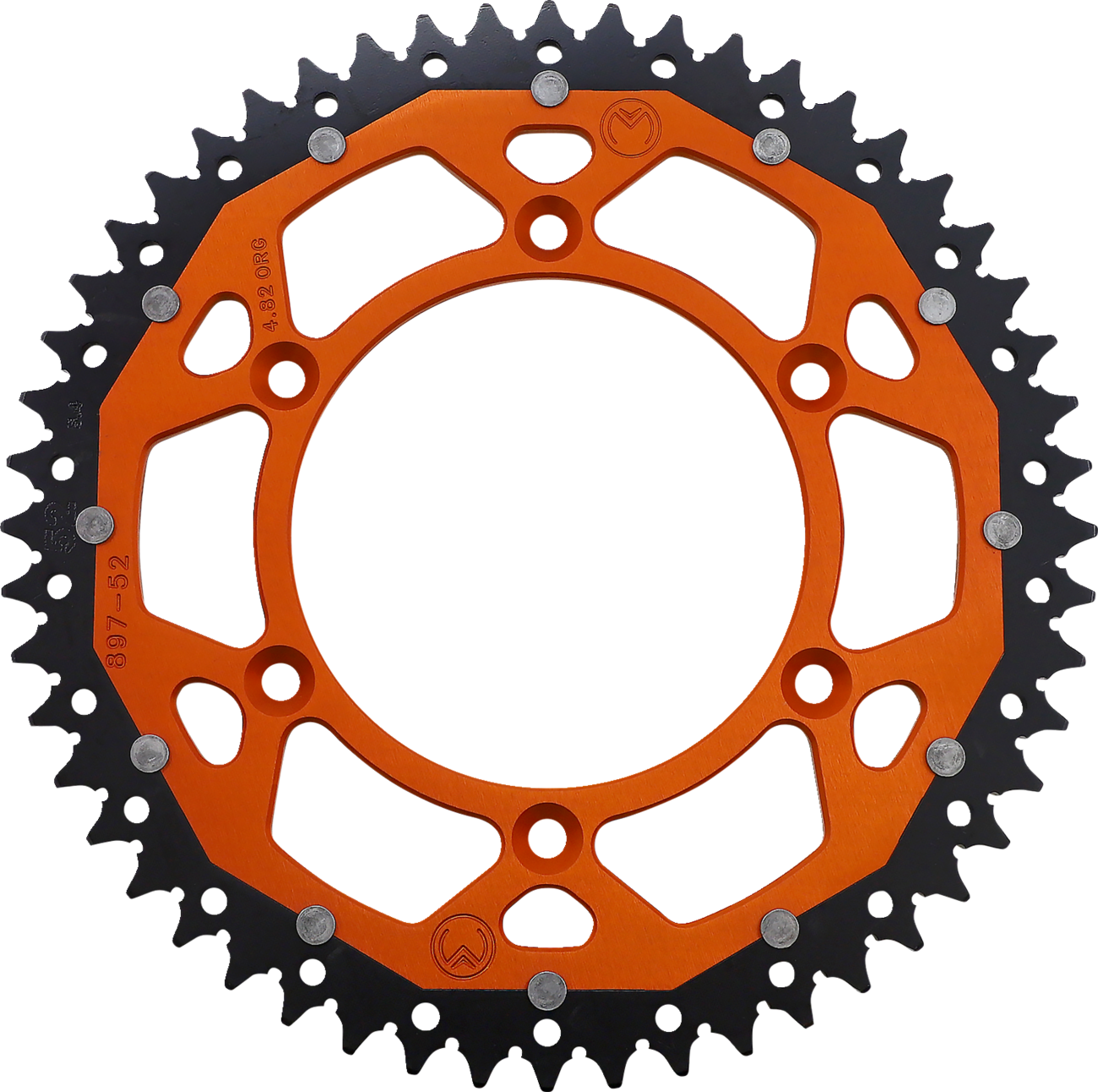 MOOSE RACING Dual Sprocket - Orange - 52 Tooth 1210-897-52-14X