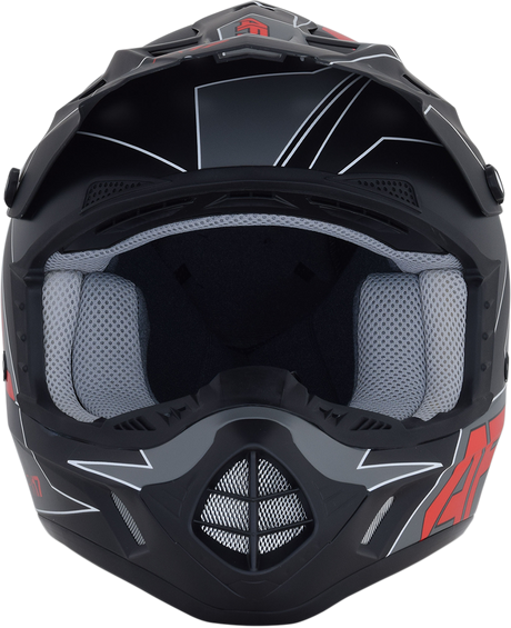 AFX FX-17 Helmet - Aced - Matte Black/Red - Large 0110-6486