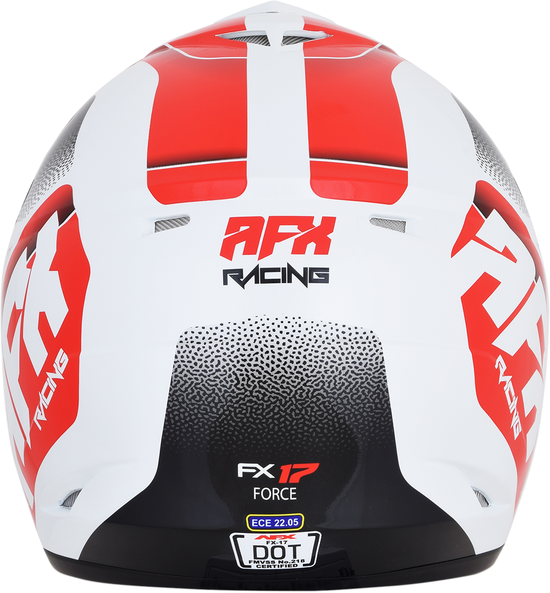AFX FX-17 Helmet - Force - Pearl White/Red - Medium 0110-5245