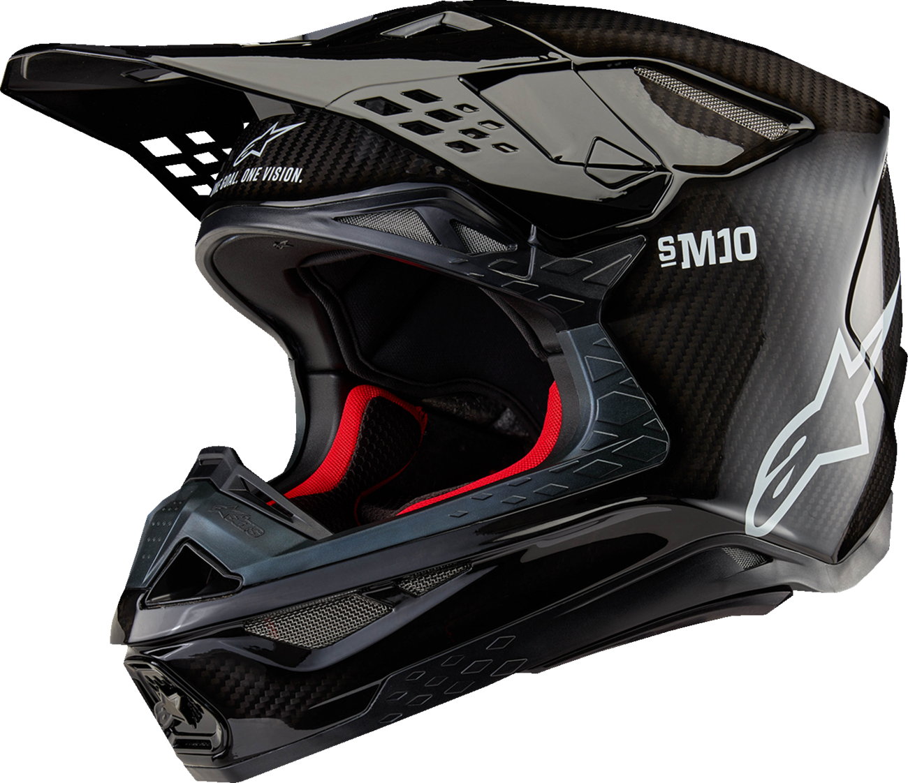 ALPINESTARS Supertech M10 Helmet - Solid - MIPS® - Gloss Black Carbon - 2XL 8300323-1188-2X