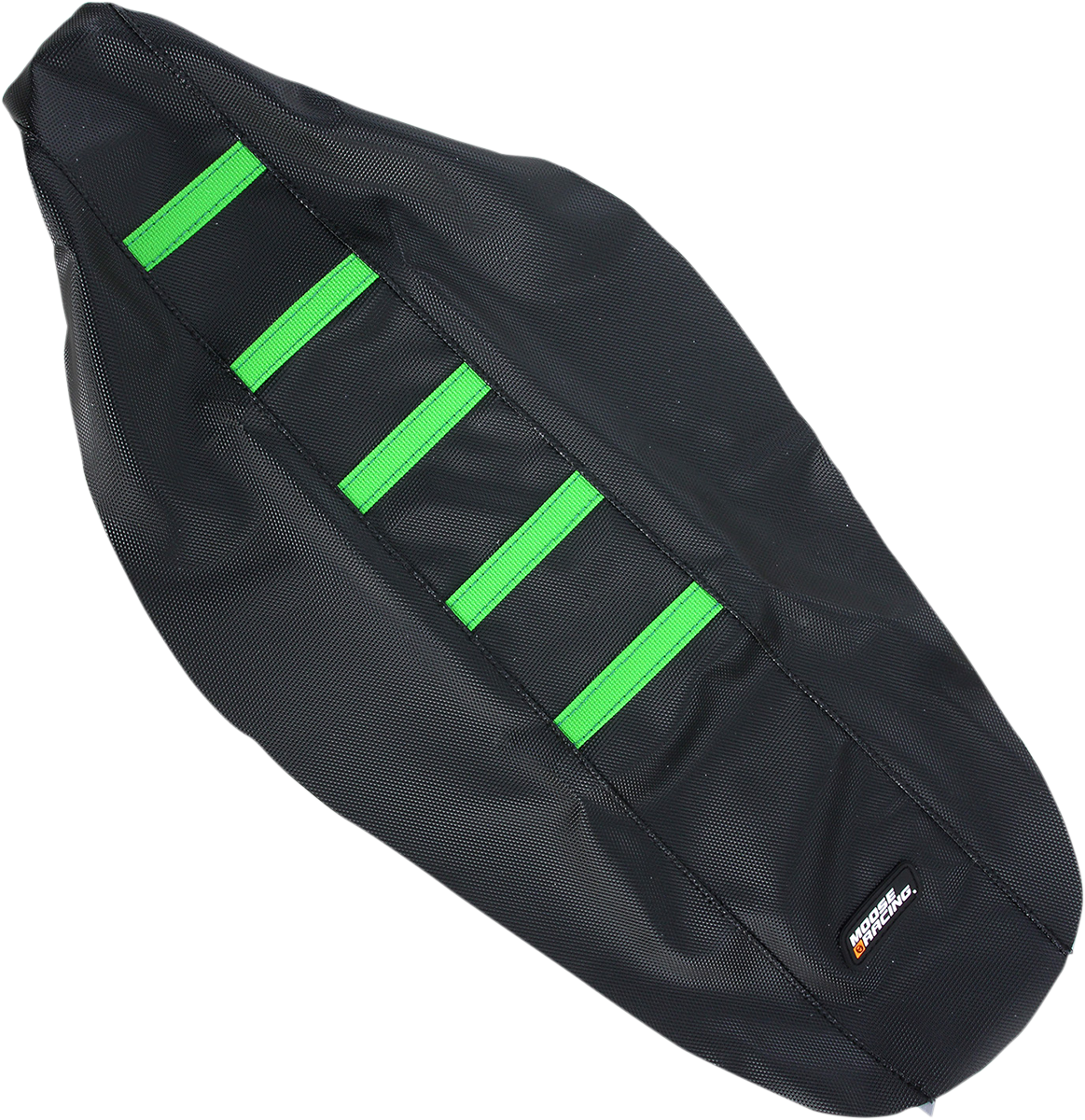 MOOSE RACING Ribbed Seat Cover - Black Cover/Green Ribs - Kawasaki KXF45012-334RT