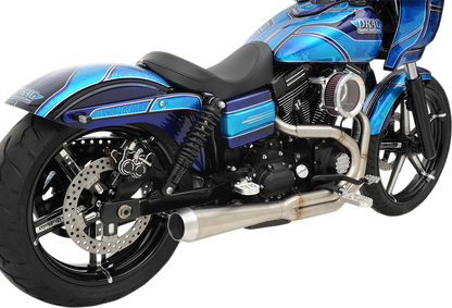 BASSANI XHAUST Road Rage 3 Exhaust - Stainless  1991-2017 Dyna /Fat Bob 1D1SS