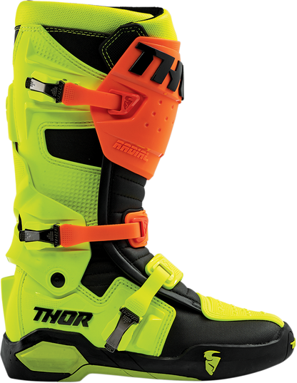 THOR Radial Boots Replacement Outsoles - Black/Yellow Fluorescent - Size 10 3430-0903