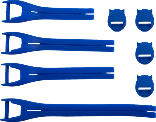 MOOSE RACING Qualifier Boot Strap Kit - Blue - Size 10-15 3430-1020