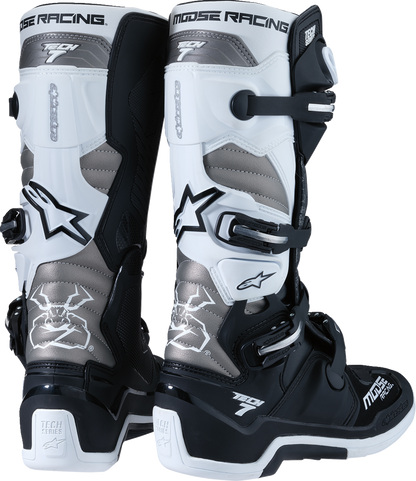 MOOSE RACING Tech 7 Boots - Black/White/Gray - US 8 0212024-153-8