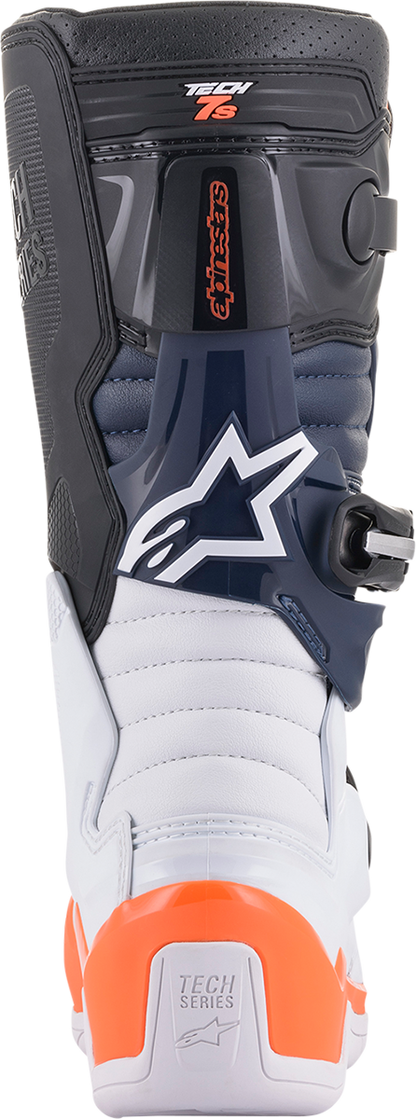 Botas ALPINESTARS Tech 7S - Negro/Naranja/Blanco - US 4 2015017-1241-4 