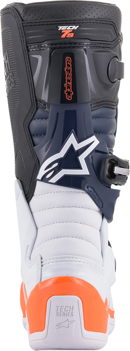 ALPINESTARS Tech 7S Boots - Black/Orange/White - US 2 2015017-1241-2