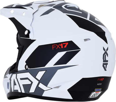 AFX FX-17 Helmet - Aced - Matte White/White - Medium 0110-6495